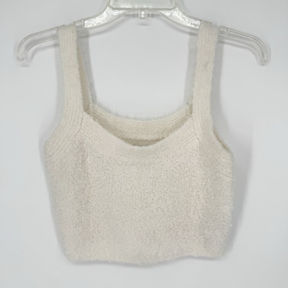 Abercrombie & Fitch Boucle Tank Shorts Lounge Set Cream Size XS Sleep Relax Cozy - Picture 5 of 14